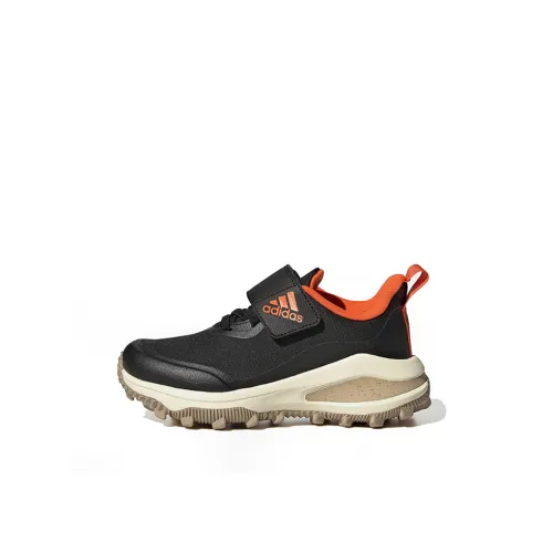 Adidas Fortarun Устойчивый к истиранию Низкий Топ Детская Беговая Обувь Черный Оранжевый Малыш