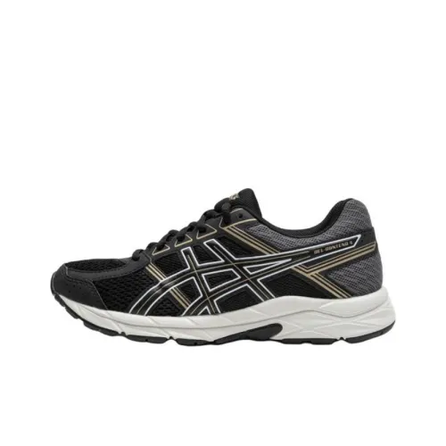 Asics Гель Contend 4 Low Топ Детские беговые кроссовки Черный белый Подростки