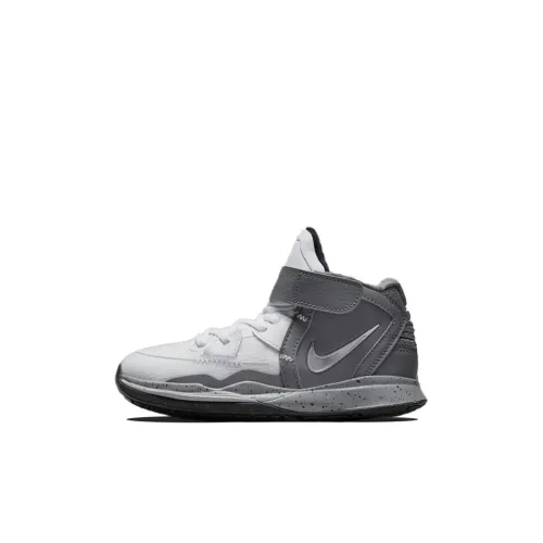 nike Kyrie 8 infinity Белый цвет цемента MID Топ Детские Баскетбольные кроссовки Серый белый Детские Возраст 3-7 лет