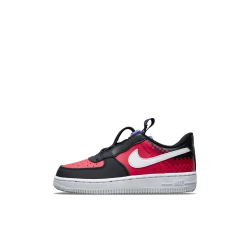 Nike Air FORCE 1 Toggle SE Low Топ Детские Скейтбординги Черно-красный для детей 3-7 лет