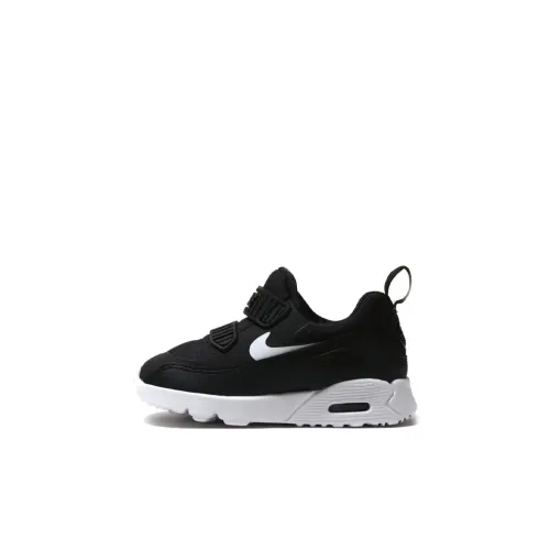 Nike Air Max Tiny 90 Low Топ Обувь для малышей Черный белый Infant And Toddler