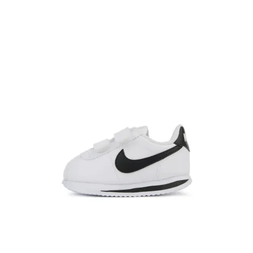 nike Cortez Basic SL Базовый SL Противоскользящие амортизаторы Низкий топ Беговые кроссовки Черный белый Для малышей и детей младшего возраста