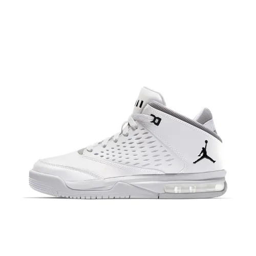 Jordan Flight Происхождение 4 MID Топ Детские Баскетбольные Кроссовки Белый Черный