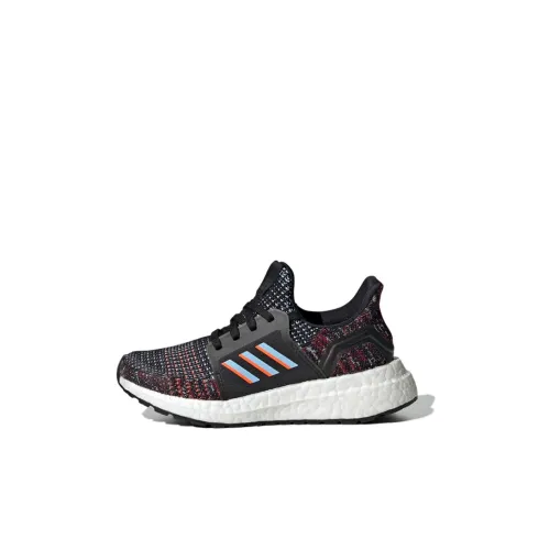 Adidas Ultraboost 19 Дышащий Низкий Топ Детская Беговая Обувь Серый Черный Красный для Детей Возрастом 3-7 Лет