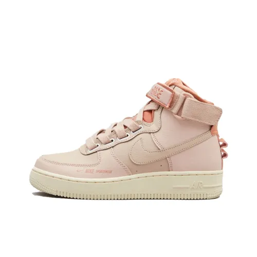 Nike Air FORCE 1 High Топ Детские Скейтбординги Вишневый Цветок Розовый