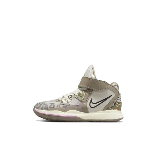 Nike Kyrie 8 Infinity Kyrie 8 Mid Топ Детские баскетбольные кроссовки Коричневый Белый Для детей 3-7 лет
