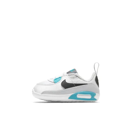 Nike Air Max 90 Cot Low Топ Обувь для малышей Белый синий красный Infant And Toddler