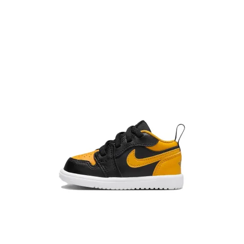Jordan Air Jordan 1 Обувь для малышей Низкий топ Черный Желтый Детский