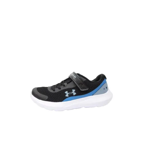 Under Armour Surge 3 Low Топ Детские Лайфстайл Обувь Черный Синий Дети Возраст 3-7 Лет