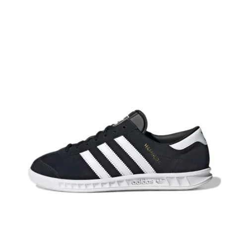 Adidas Originals Hamburg J Low Топ Детские Скейтбординги Черный Белый Подростки