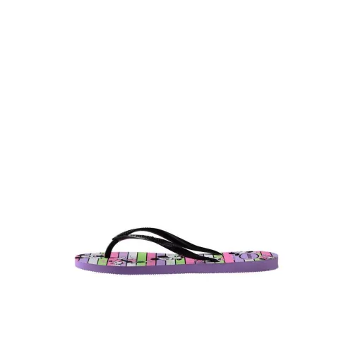 Disney x Havaianas Тонкий Детский Домашний Тапочки Фиолетовые Черные Зеленые Детские