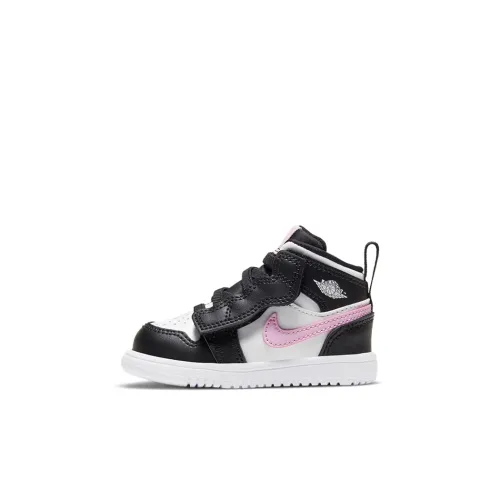 Jordan Air Jordan 1 MID Alt MID Топ Обувь для малышей Черно-розовый Infant And Toddler