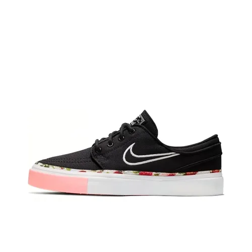 Nike SB Stefan Janoski VF Амортизация Износостойкий Низкий Топ Детские Скейтбординги Черный Подростки