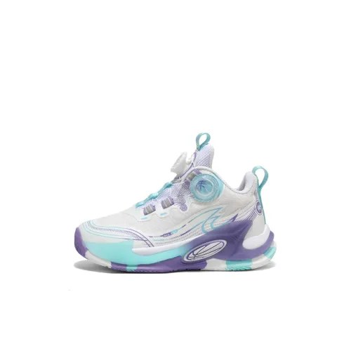 BKG Slip-resistant Shock Absorbers Низкие Топы Детские Баскетбольные Кроссовки Белый Зеленый Детский