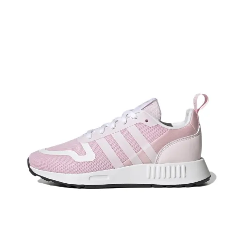 Adidas Originals MULTI J противоскользящие устойчивые к истиранию дышащие низкие детские беговые кроссовки розового и белого цвета