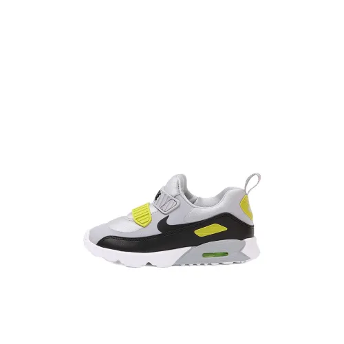 Nike Air Max Tiny 90 Low Топ Беговые кроссовки Серо-желтый Для малышей и детей дошкольного возраста