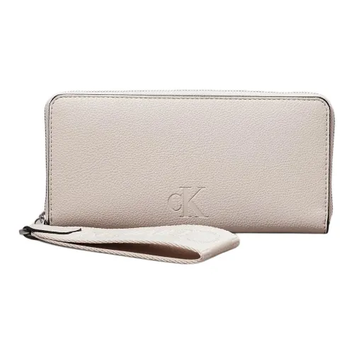 CALVIN KLEIN Зернистая кожа личи Искусственная кожа Кошелек Женский Белый
