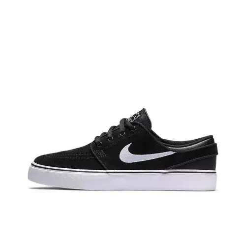 Nike SB Stefan Janoski Low Топ Детские Скейтбординги Черный Белый Подростки