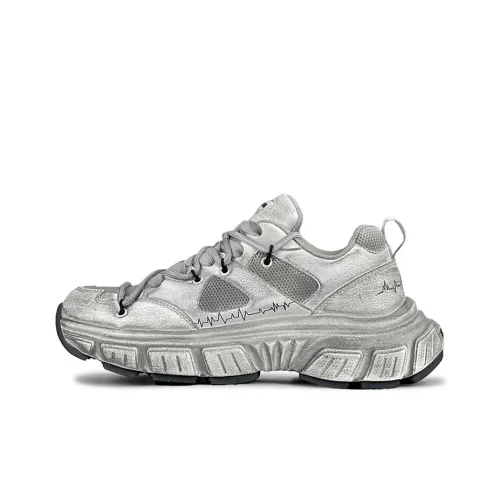 LuzaoT SUPER DRAG Низкий топ толстая подошва кроссовки унисекс серый