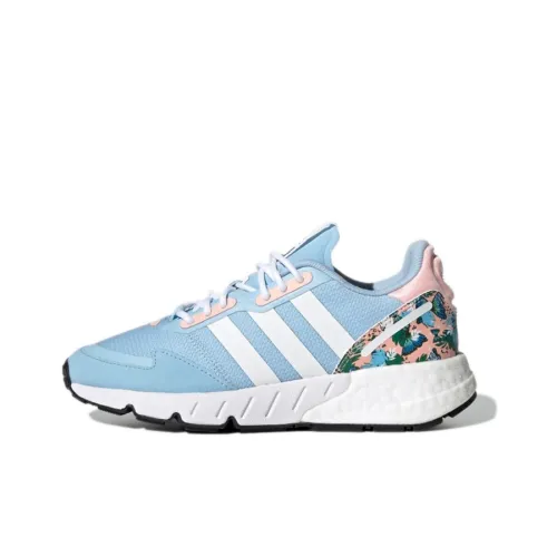 Adidas Originals ZX 1K BOOST J Устойчивый к истиранию Дышащие Детские Повседневные Кроссовки Синий Подростки