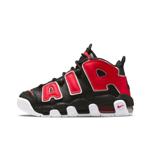 Nike Air More Uptempo MID Топ Детские Баскетбольные Кроссовки Черный Красный Белый Подростки