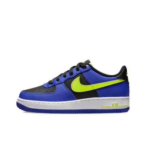Nike Air Force 1 Low Топ Детские Скейтбординги Сине-зеленый Подростки