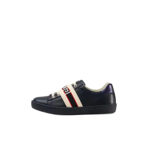 GUCCI Ace Low Топ Детские Скейтбординги Темно-синий Children Возраст 3-7 лет