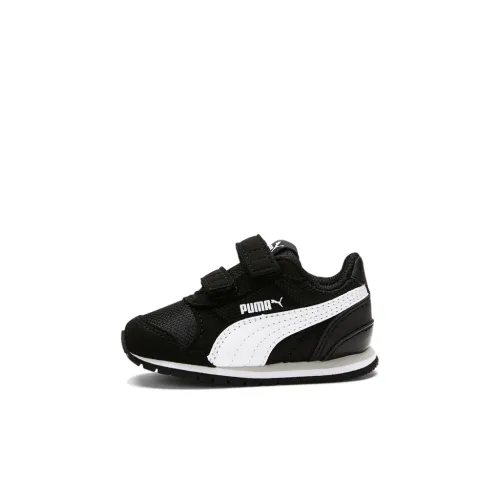 PUMA ST Runner V2 Сетка AC Low Топ Обувь для малышей Черный белый Infant And Toddler