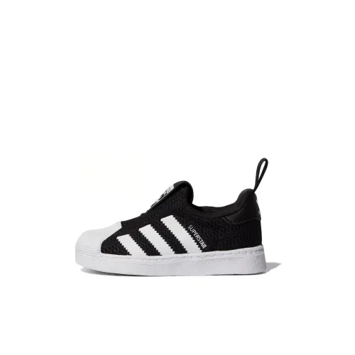 Adidas Originals SUPERSTAR 360 Low Топ Детские Скейтбординги Черный белый Дети 3-7 лет