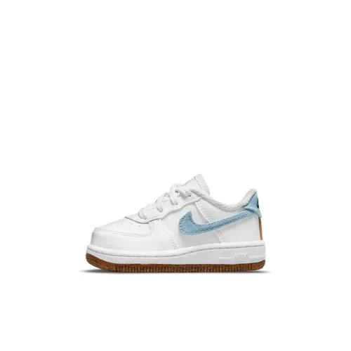 Nike Air FORCE 1 LV8 Low Топ Обувь для малышей Белый Синий Infant и Toddler