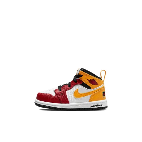 Jordan Air Jordan 1 Motorsport Противоскользящий Амортизация Устойчивый к истиранию MID Топ Обувь для малышей