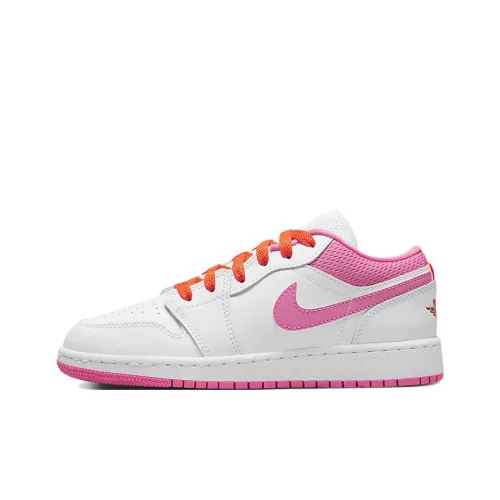 Jordan Air Jordan 1 Low 'Pinksicle' Low Топ Детские Баскетбольные Кроссовки Белый Розовый