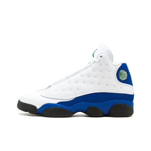 Jordan Air Jordan 13 Ретро Белый Hyper Royal Черный Устойчивый к истиранию MID Детские баскетбольные кроссовки Королевский синий