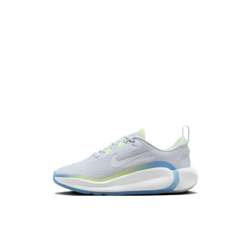 NIKE INFINITY Flow Противоскользящий Устойчивый к истиранию Низкий Топ Детская Беговая Обувь Серый Синий Детский