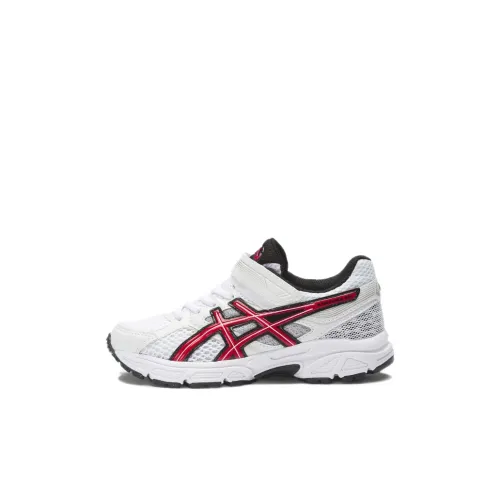 Asics Гель Contend 3 Low Топ Детские беговые кроссовки Белый и красный для детей 3-7 лет