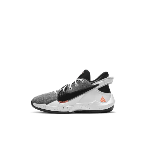 Nike Freak 2 Low Топ Баскетбольные кроссовки для игры Белый серый оранжевый Дети 3-7 лет