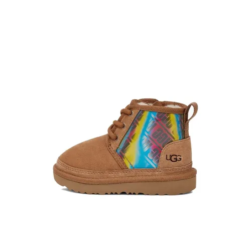 UGG Детский хлопок ботинки для детей 3-7 лет каштановый