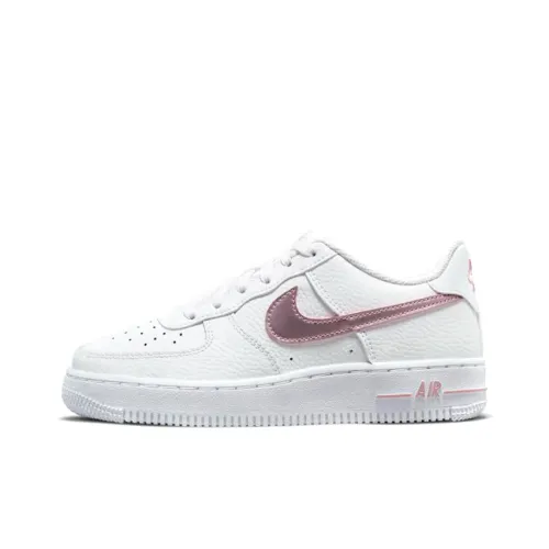 Nike Air Force 1 Slip Resistant Abrasion Resistant Дышащий Низкий Топ Детские Скейтбординг Розовый Белый