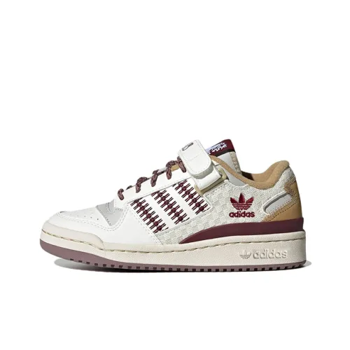 Adidas Originals FORUM Низкий Износостойкий Низкий Топ Детские Скейтбординг Белый Желтый