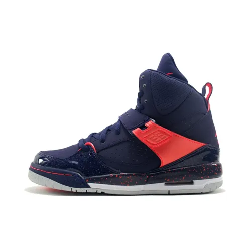 Jordan Flight 45 Hi Prem Slip Resistant Anti KICK High Топ Детские Баскетбольные кроссовки Синий Подростки