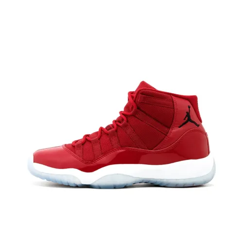 Jordan 11 Ретро WIN LIKE 96 High Топ Детские Баскетбольные Кроссовки Красно-белый