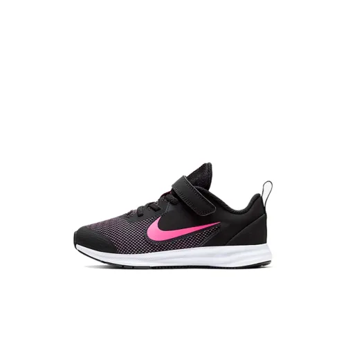 nike Downshifter 9 Low Топ Детские беговые кроссовки Черно-розовый Children Возраст 3-7 лет