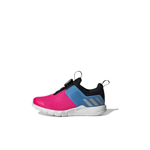 Adidas Flex BOA Фитнес Противоскользящий Амортизация И Дышащий Низкий Топ Детские Беговые Кроссовки Розовый Синий Детский