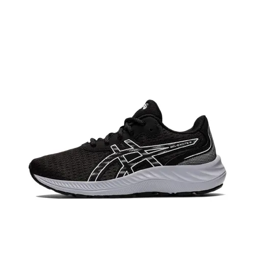 Asics Гель Excite Low Топ Беговые кроссовки Черный Белый Подростки