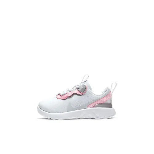 Nike React Element 55 Low Топ Беговые кроссовки Серо-розовый Infant и Toddler