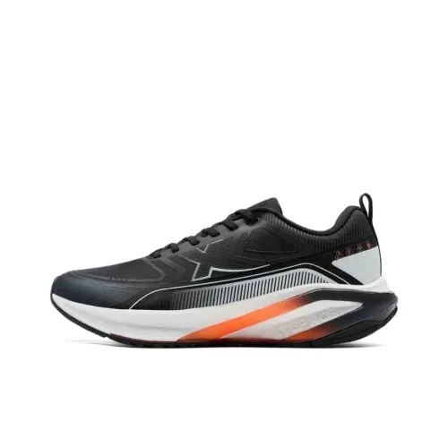 XTEP Starburst Аbrasion-resistant Bottom Resistant Low Top Casual Running Shoes Men's Black White Orange