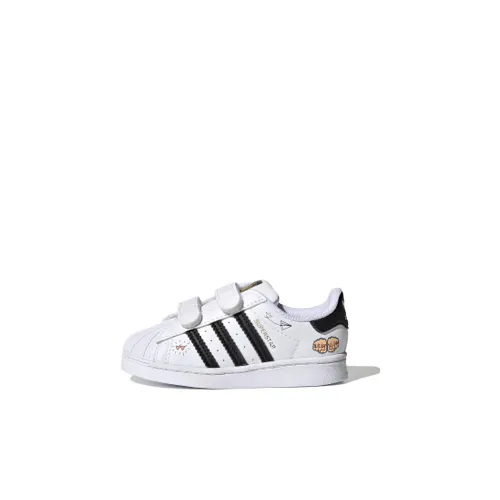 Adidas Originals SUPERSTAR CF I Противоскользящие амортизаторы Низкий топ Обувь для малышей Белый Infant And Toddler