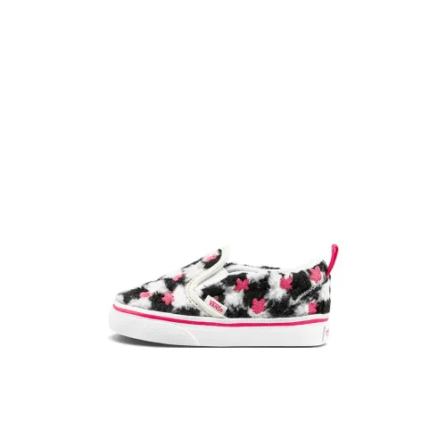 VANS Низкая юбка On Series Low Топ Обувь для малышей Черный белый розовый Infant And Toddler