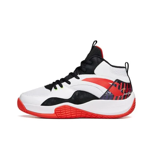Antakids Амортизация Износостойкие Высокие Баскетбольные Кроссовки для Игры Белый Черный Красный