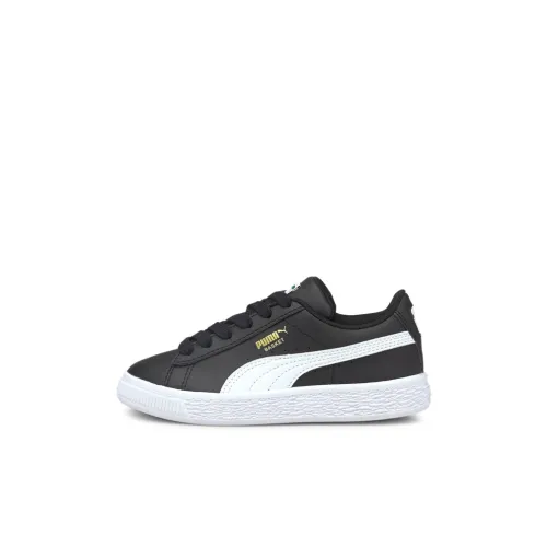 PUMA Basket Series Classic XXI Low Топ Детские Скейтбординги Черный Белый для детей 3-7 лет